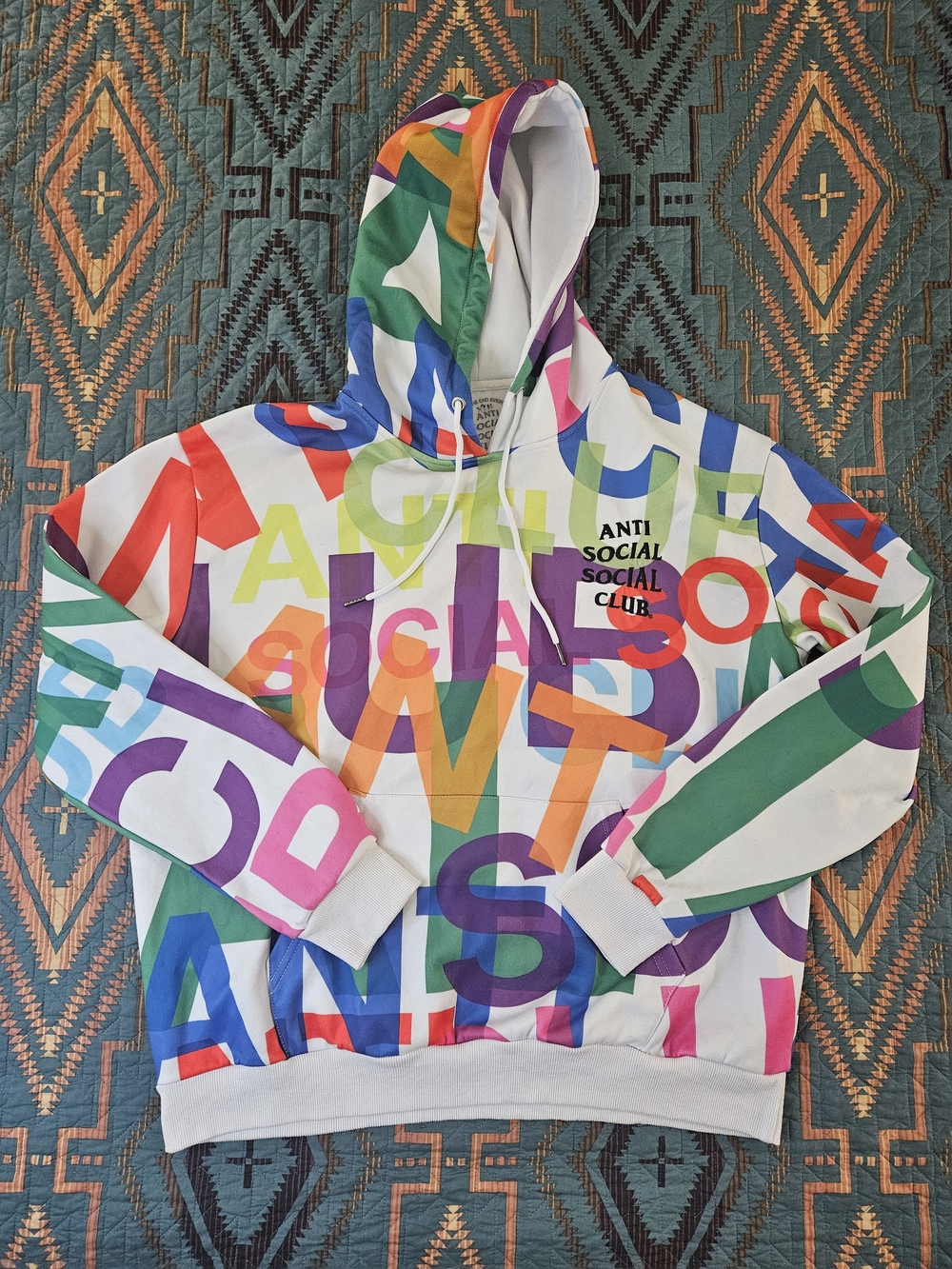 Anti‎ Social Social Club Multicolor Letter-Print Hoodie
